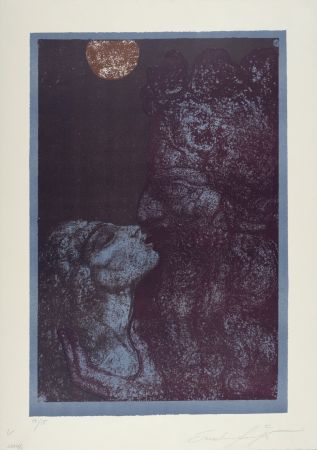 Lithograph Fuchs - The Kiss, Samson and Delilah, 1967 - Hand-signed