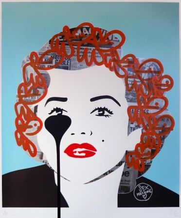 Screenprint Pure Evil - The last Marilyn (orange fizz)