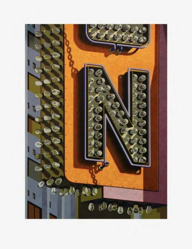 Lithograph Cottingham - The Letter N