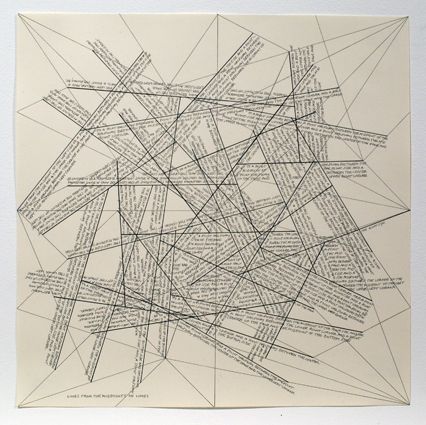 Etching Lewitt - The Location of Lines. Lines from the Midpoints of Lines.
