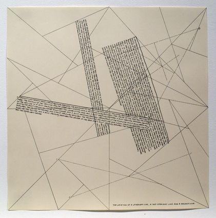 Etching Lewitt - The Location of Lines. The Location of a Straight Line. A not Straight Line and a Broken Line.