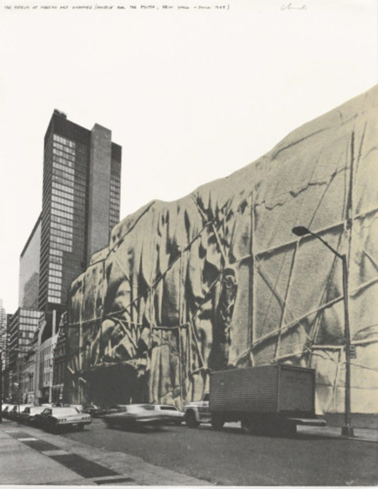 Lithograph Christo - The Museum of Modern Art Wrapped Project for New York