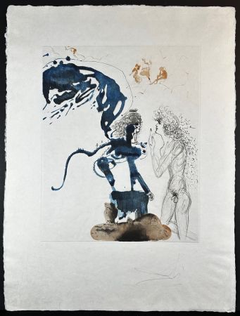 Etching Dali - The Mytholoy Edipus & The Sphinx