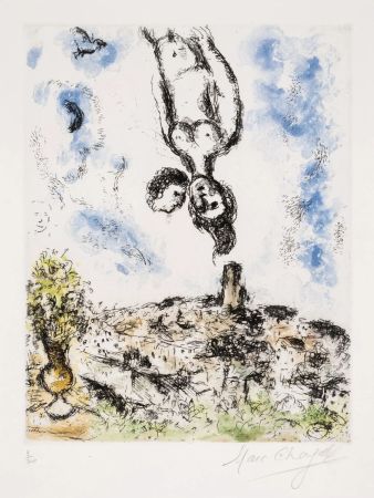 Etching And Aquatint Chagall - The Night Of Love In Saint-Paul