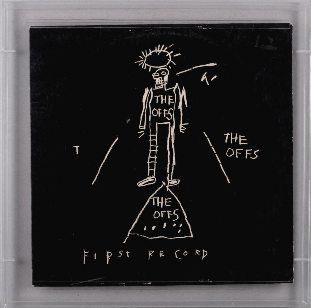 Lithograph Basquiat - The Offs : First Record, 1984 - Scarce original FIRST PRINTING, with Plexiglas frame!