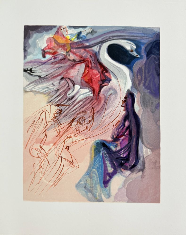 Woodcut Dali - The Paradise, Canto 19 - The Language of the Bird
