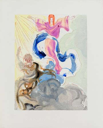 Woodcut Dali - The Paradise, Canto 3 - The First Sphere