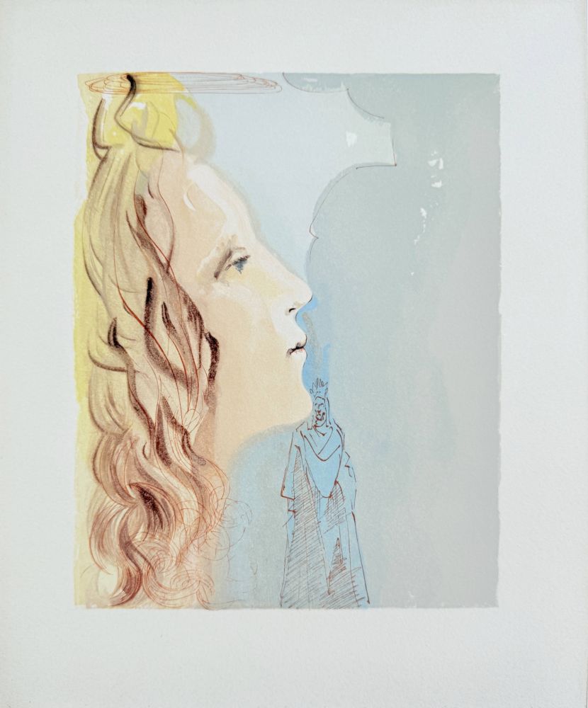 Woodcut Dali - The Paradise, Canto 8 - La plus grande beauté de Béatrice