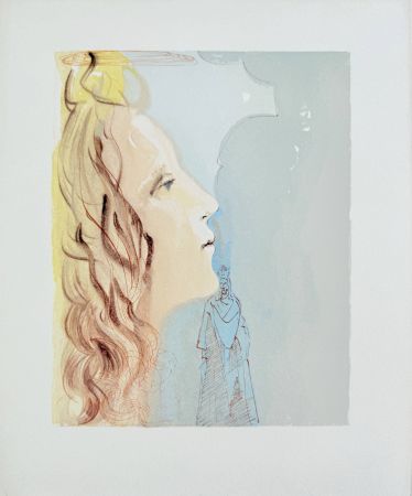 Woodcut Dali - The Paradise, Canto 8 - La plus grande beauté de Béatrice