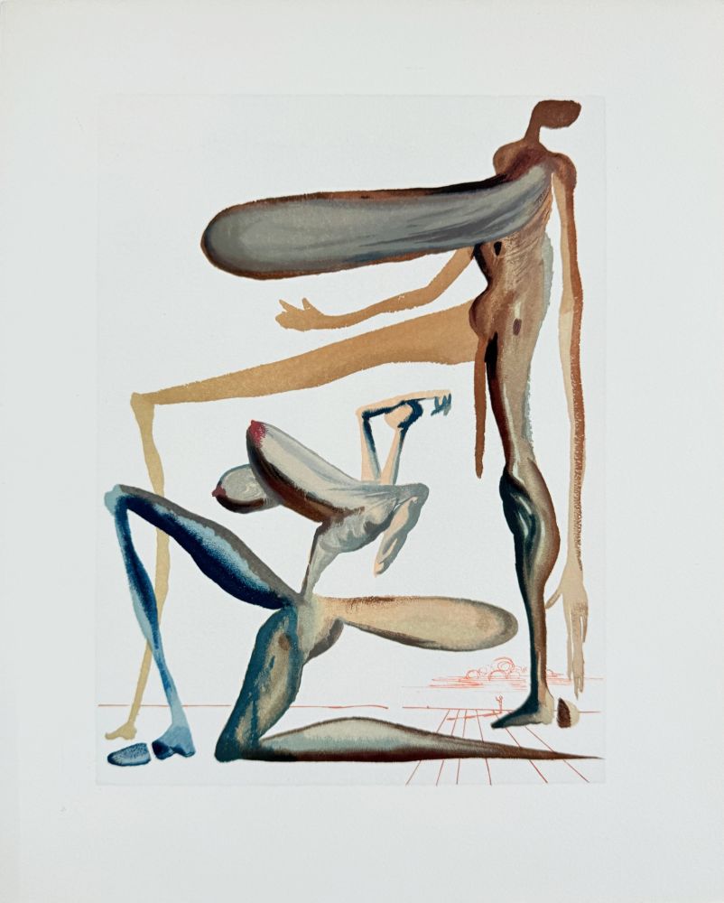Woodcut Dali - The Purgatory, Canto 22 - Prodigality