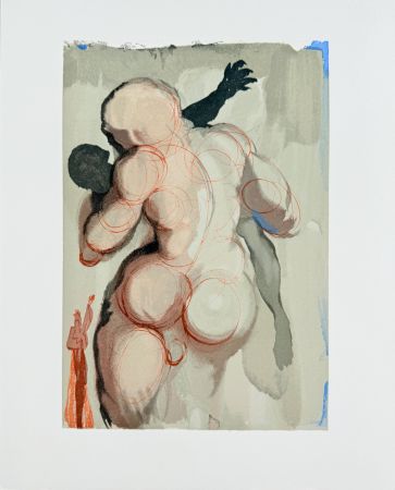 Woodcut Dali - The Purgatory, Canto 6 - Les Morts par violence