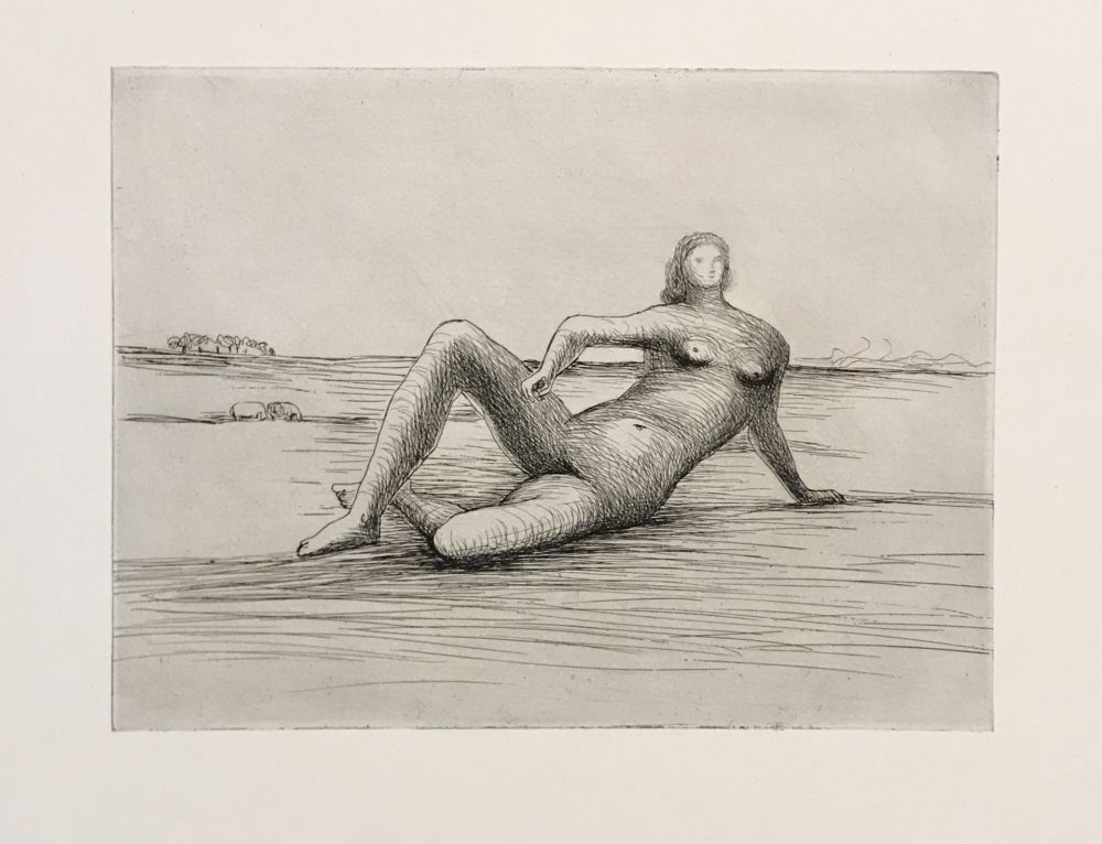 Etching Moore - The Reclining Figure (Plate 4)