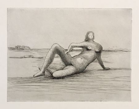 Etching Moore - The Reclining Figure (Plate 4)