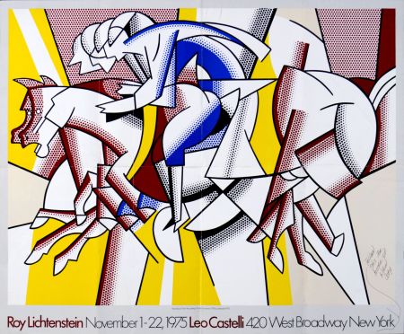 Lithograph Lichtenstein - The Red Horseman, 1975 - Rare!