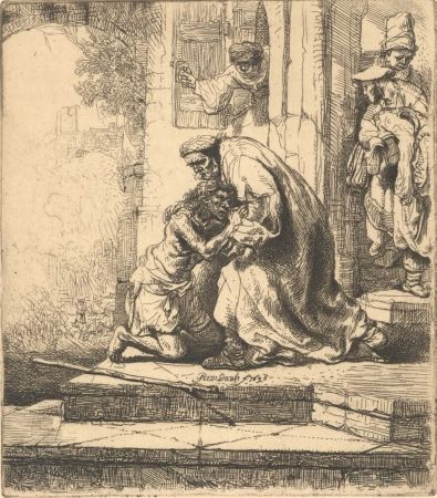 Etching Rembrandt - The Return of the Prodigal Son