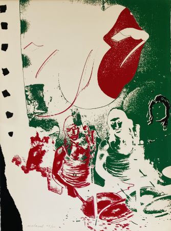 Screenprint Malaval - The Rolling Stones, 1974.