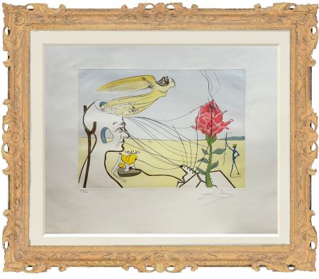 Etching Dali - The rose 