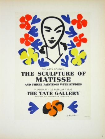 Lithograph Matisse - The Sculpture of Matisse  Tate Galerie 1953