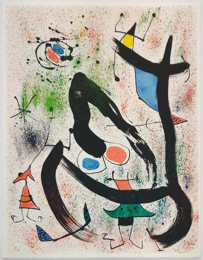 Lithograph Miró - THE SEERS IV (LES VOYANTS)