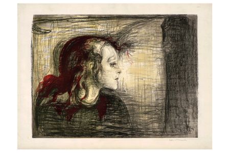 Lithograph Munch - The sick child (First Version)