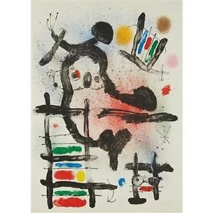 Lithograph Miró - The Slingshot Bird