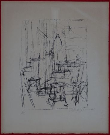 Lithograph Giacometti - The Studio with Head of Horse (II)