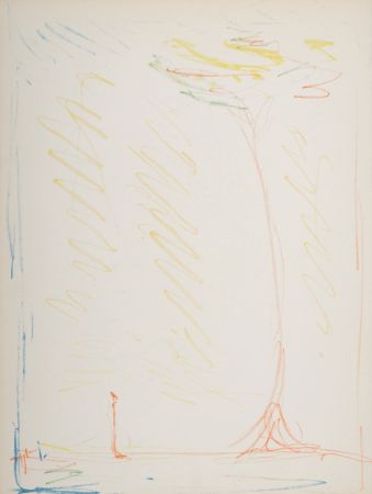 Lithograph Giacometti - The Tree, 1952