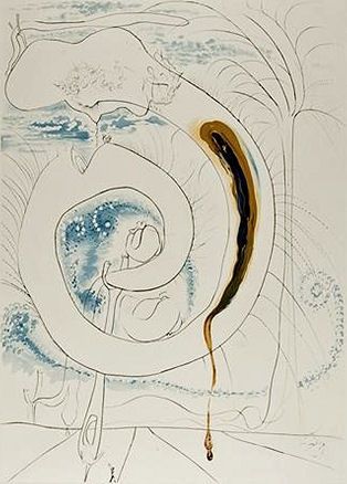 Etching Dali - The visceral circle of the cosmos