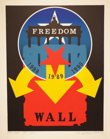 Lithograph Indiana - The Wall (Freedom Wall).