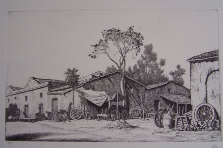 Etching Strang - The Wheelwright's Shop