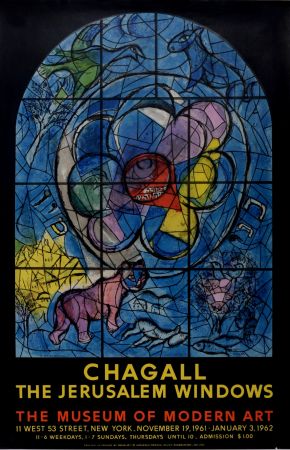 Lithograph Chagall (After) - The Windows of Jerusalem, 1961