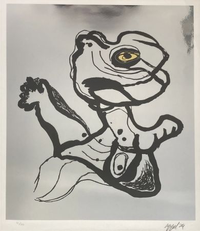 Lithograph Appel - The Woman with Golden Eye