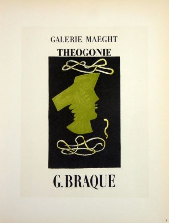 Lithograph Braque - Theogonie  Galerie Maeght