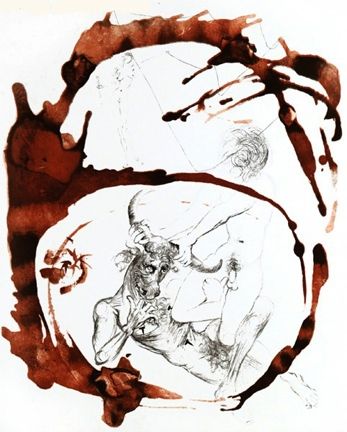 Etching Dali - Thesee et le Minotaure (Theseus and the Minotaur)