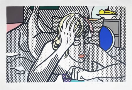 Screenprint Lichtenstein - Thinking Nude