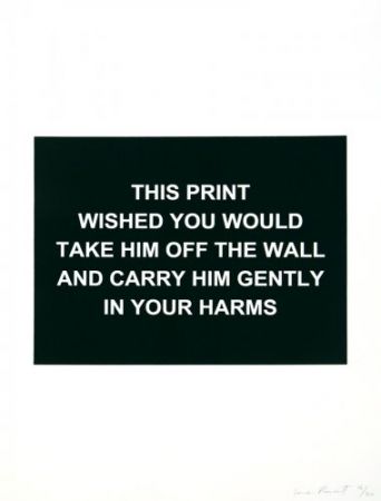 Etching Prouvost  - This print wished you would....