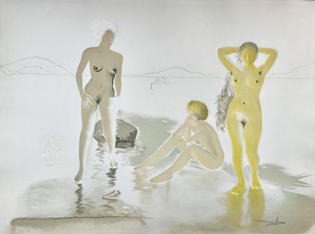 Etching Dali - Three Graces of Cova d'or