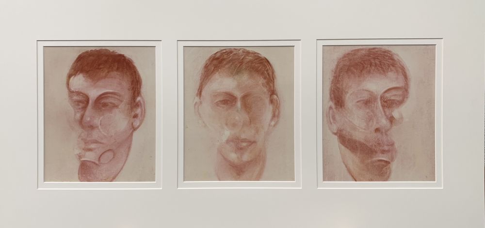 Lithograph Bacon - Three studies for a portrait of John Edwards