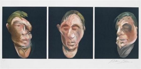 Lithograph Bacon - Three Studies for a Self Portrait