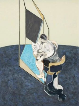 Lithograph Bacon - Three Studies of Male Back (One Work - Central panel of the triptych)