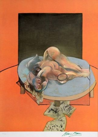 Lithograph Bacon - Three studies of the human body 1977-1980 (centre panel)