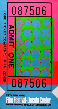 Screenprint Warhol - Ticket for Lincoln Center, 1967