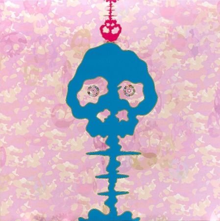 Lithograph Murakami - Time Bokan - Camouflage pink