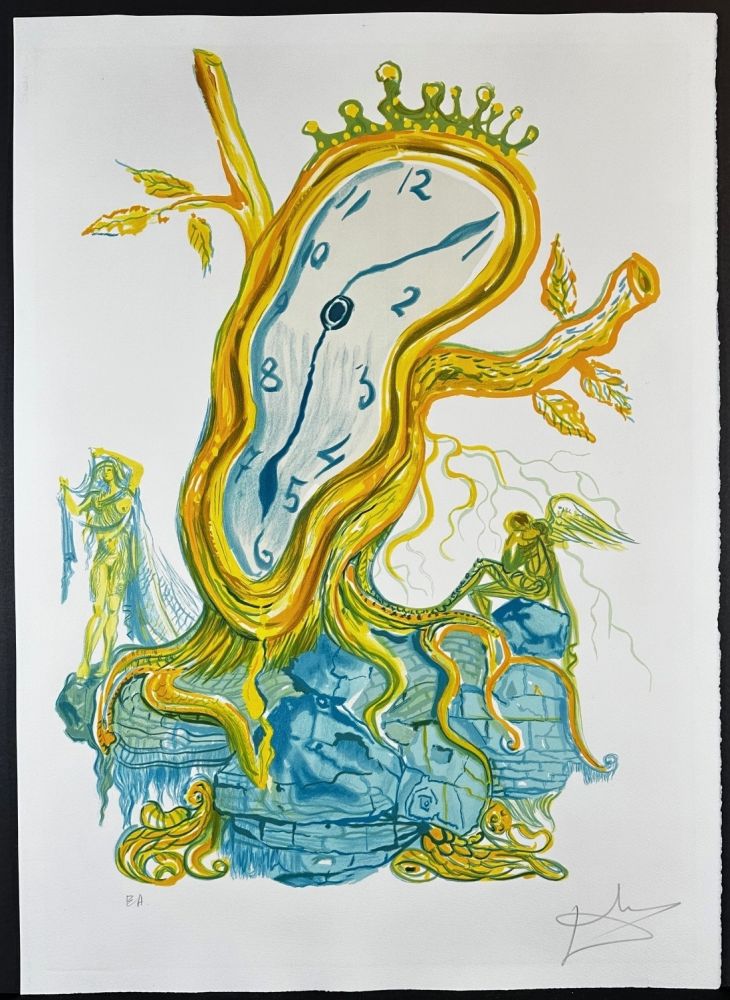 Lithograph Dali - Time Stillness of Time