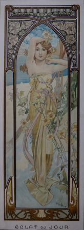 Lithograph Mucha - Times of the Day : Eclat du jour, 1899