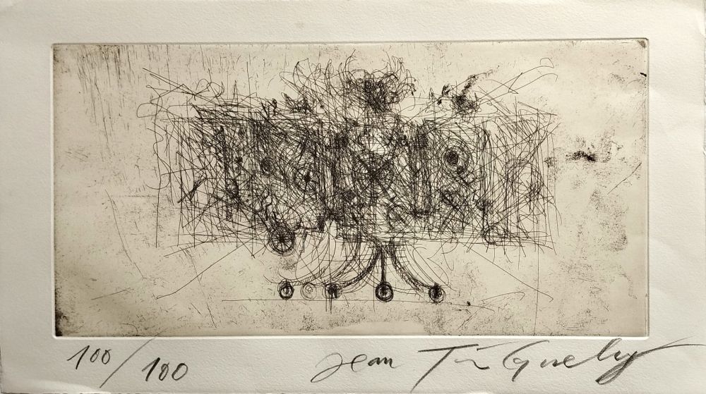 Engraving Tinguely - Tinguely par Tinguely