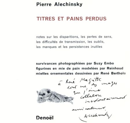 Illustrated Book Alechinsky - Titres et Pains perdus