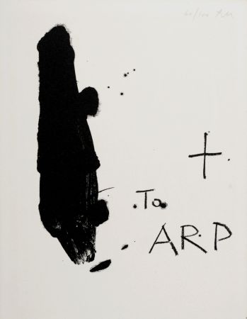 Lithograph Motherwell - To Arp, 1967 -  Hand-signed!