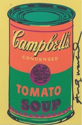 Lithograph Warhol - Tomato Soup Bookplate