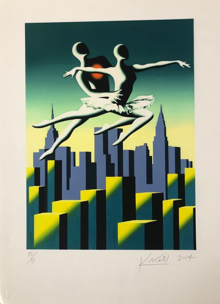 Screenprint Kostabi - Top Floor Terpsichore 